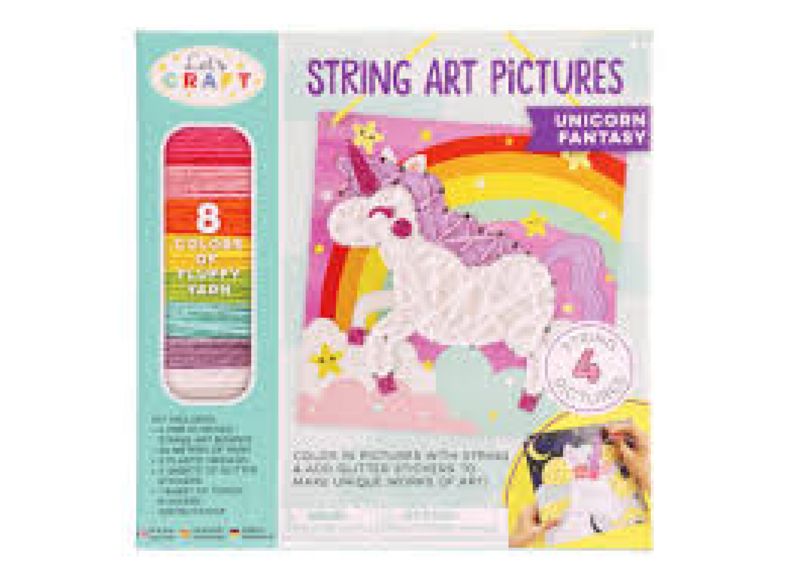 KIT DE ARTE EN HILO UNICORNIO 
