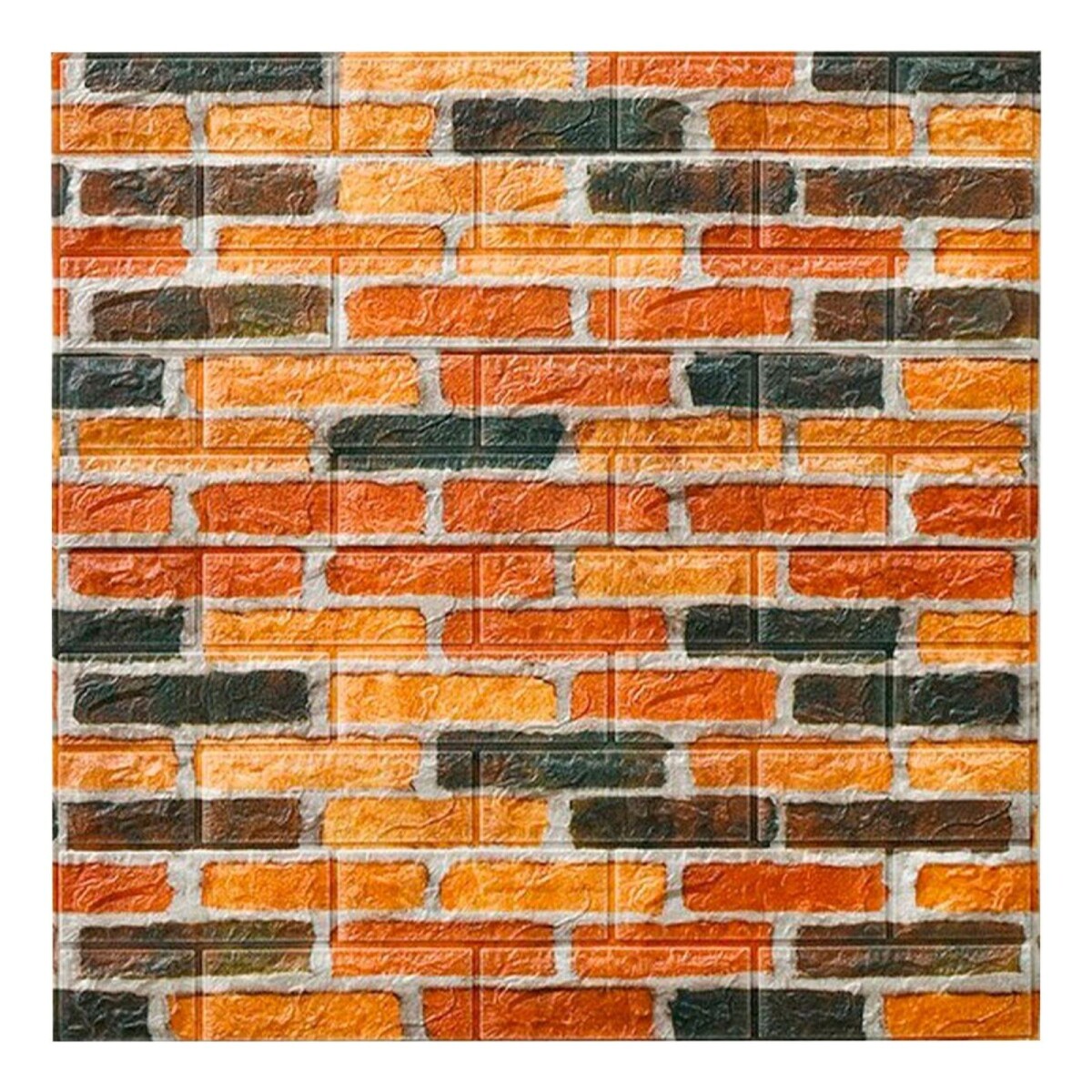 Revestimiento Pared Adhesivo Facil Colocacion Piedra X60 Un - Color Variante Ladrillo 