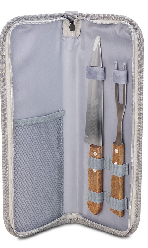 SET BARBACOA DEVON GRIS