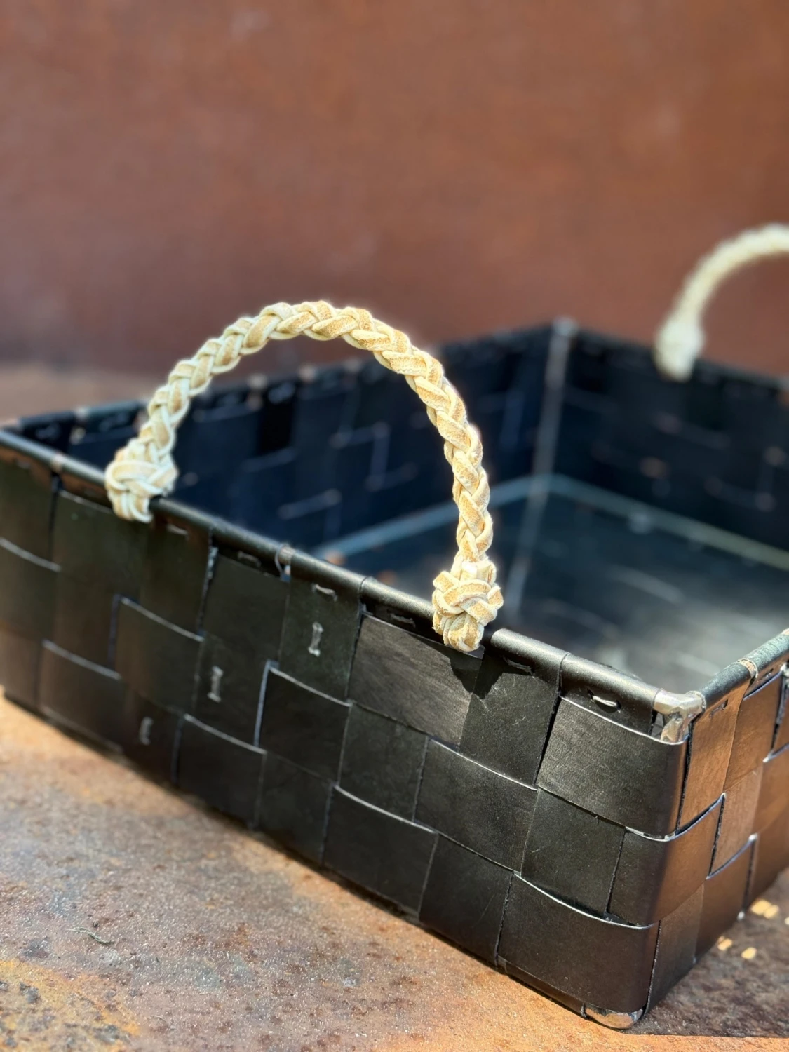 Rectangular Braided Table Basket Chico