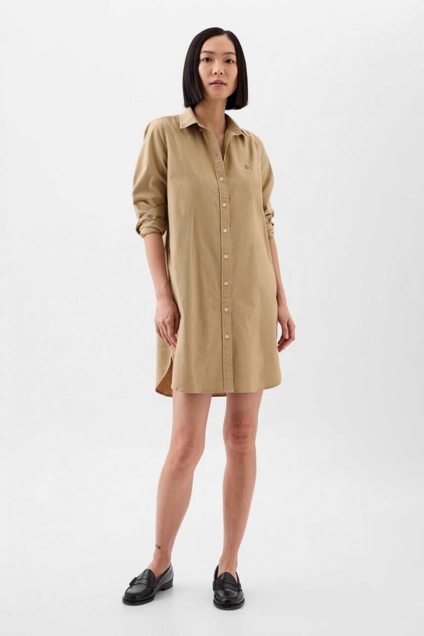 Vestido Camisa Brannan Mujer Iconic Khaki