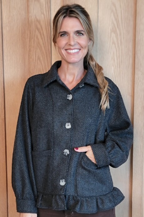 Sobrecamisa Rufina Paño espigado oscuro