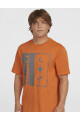 Remera O'Neill Front Print Negro Naranja