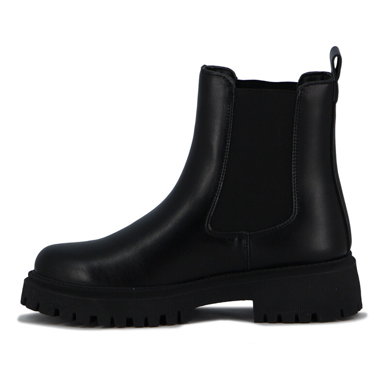 Darkness Botin De Dama Casual Con Elastico Suela Baja Negro
