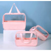 Set de Neceser de Viaje Transparentes Impermeables Rosa