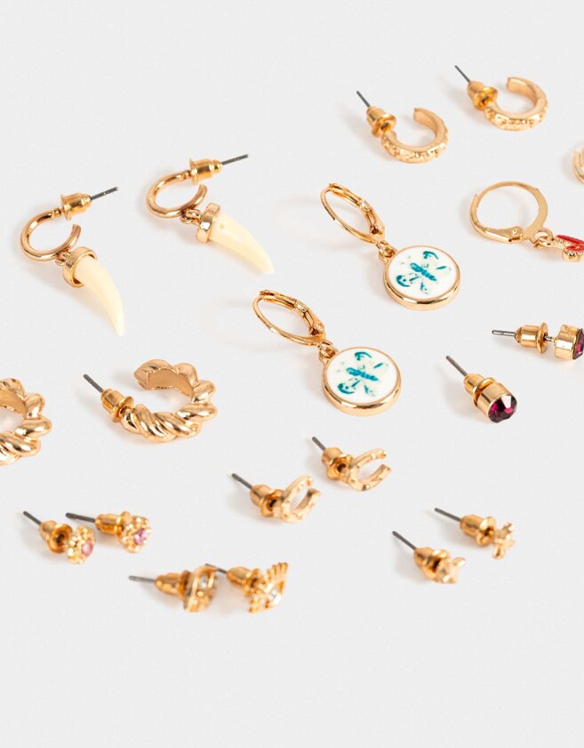 Aros Sets Cerámica Sets De Aros - Dorado