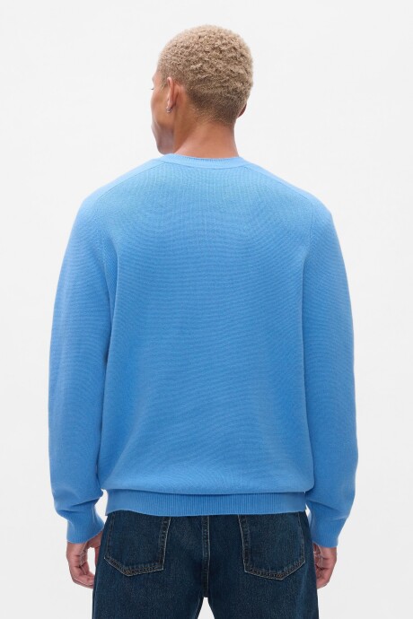 Buzo Cashsoft Cuello V Hombre Blue Marl