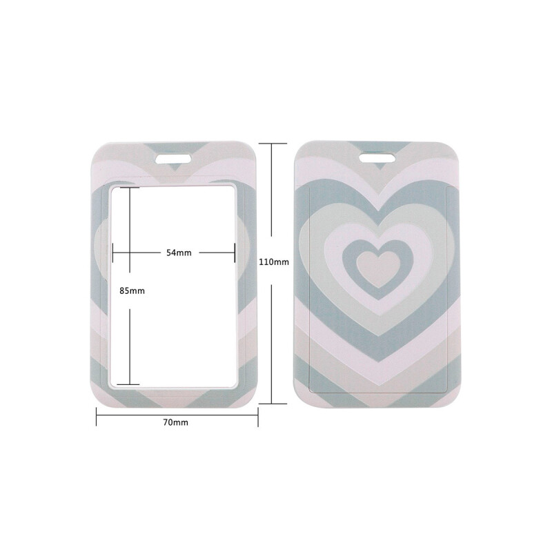 Correa con tarjetero diseño corazones azul Correa Con Tarjetero Diseño Corazones Azul