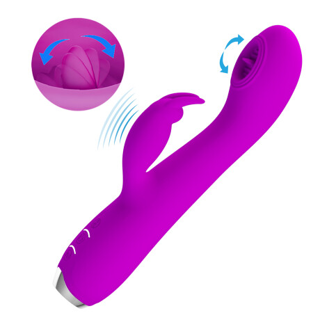 Vibrador Rabbit Estimulador Lengua Rachel Pretty Love Fucsia