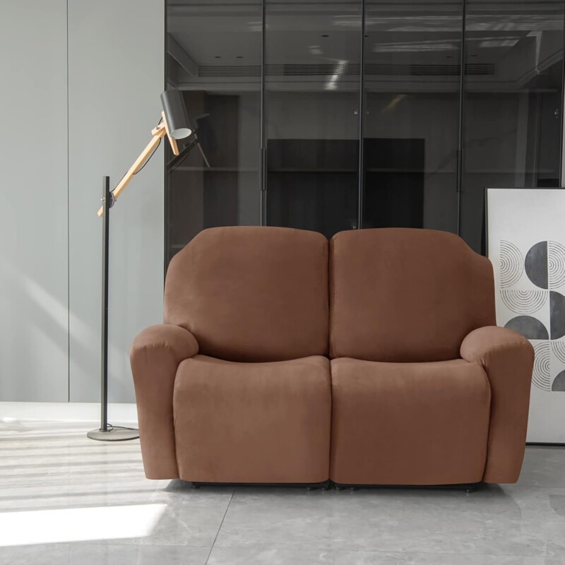 Funda sillón reclinable 2 cuerpos lisa Marrón