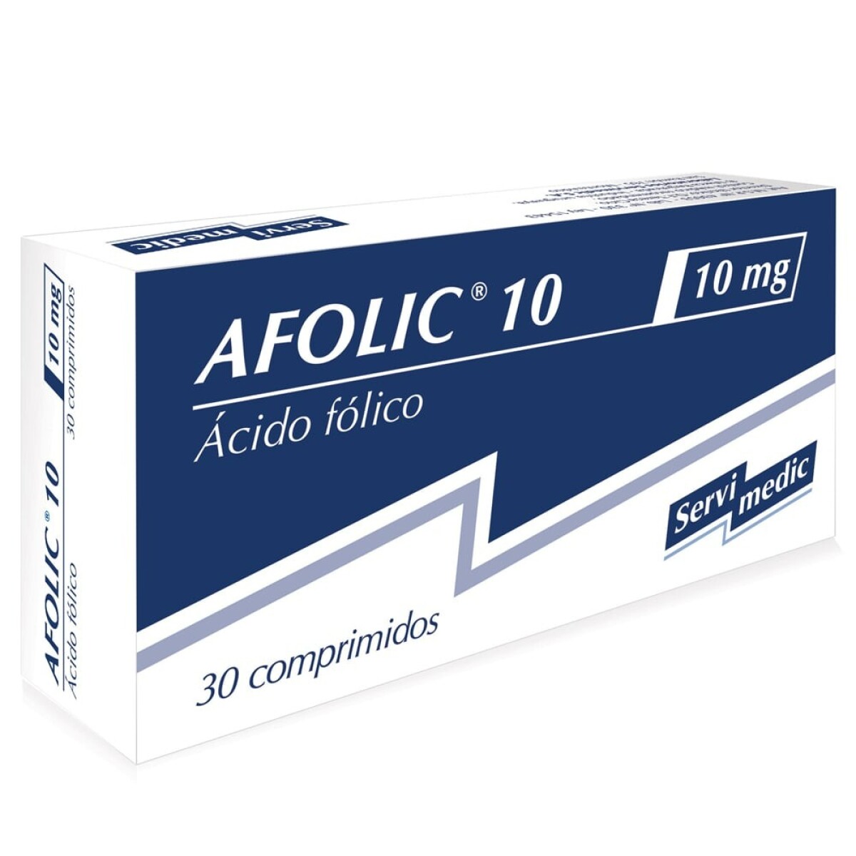 Afolic 10 Mg X30 Comprimidos Alta Dosis Ácido Fólico 