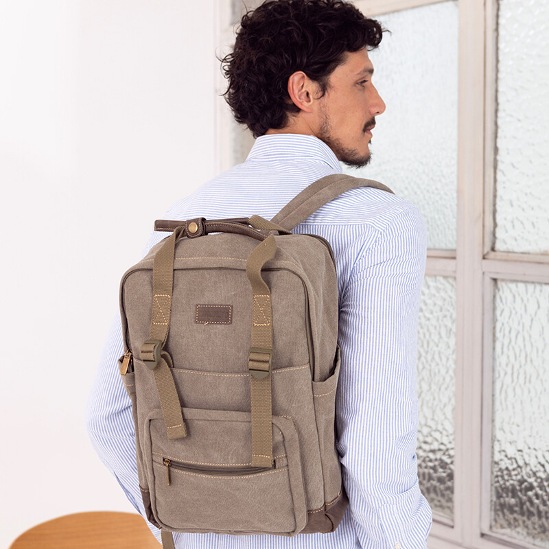 MATERA MOCHILA LANIN CANVAS OLIVA