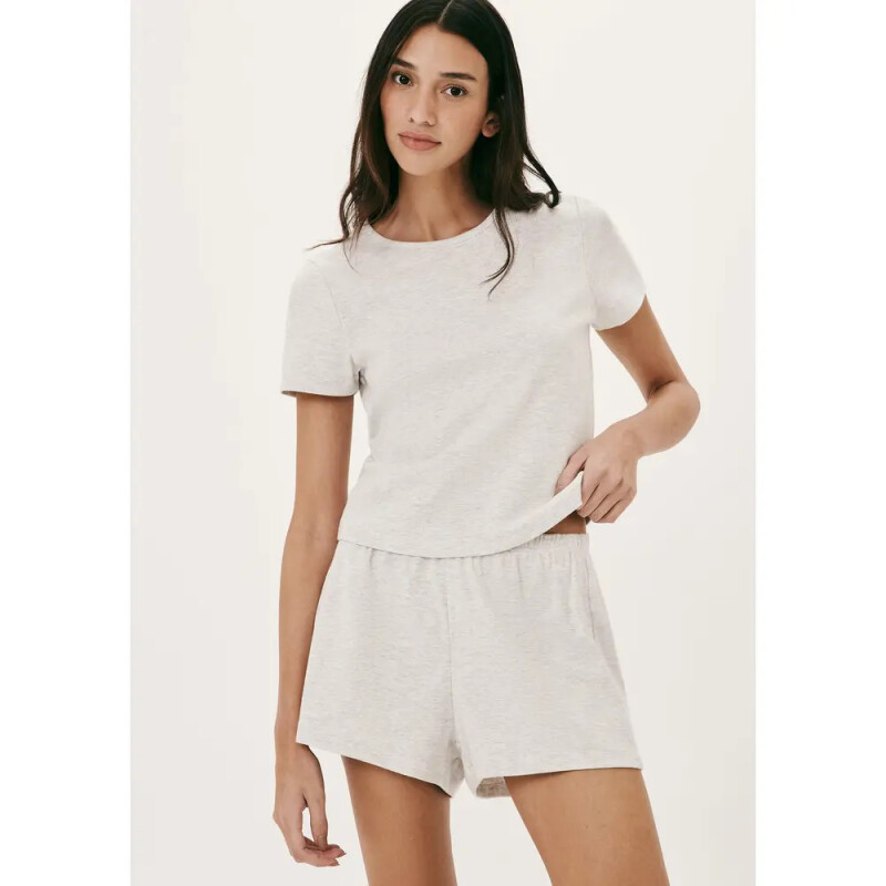 PIJAMA MM FEM BRANCO MESCLA
