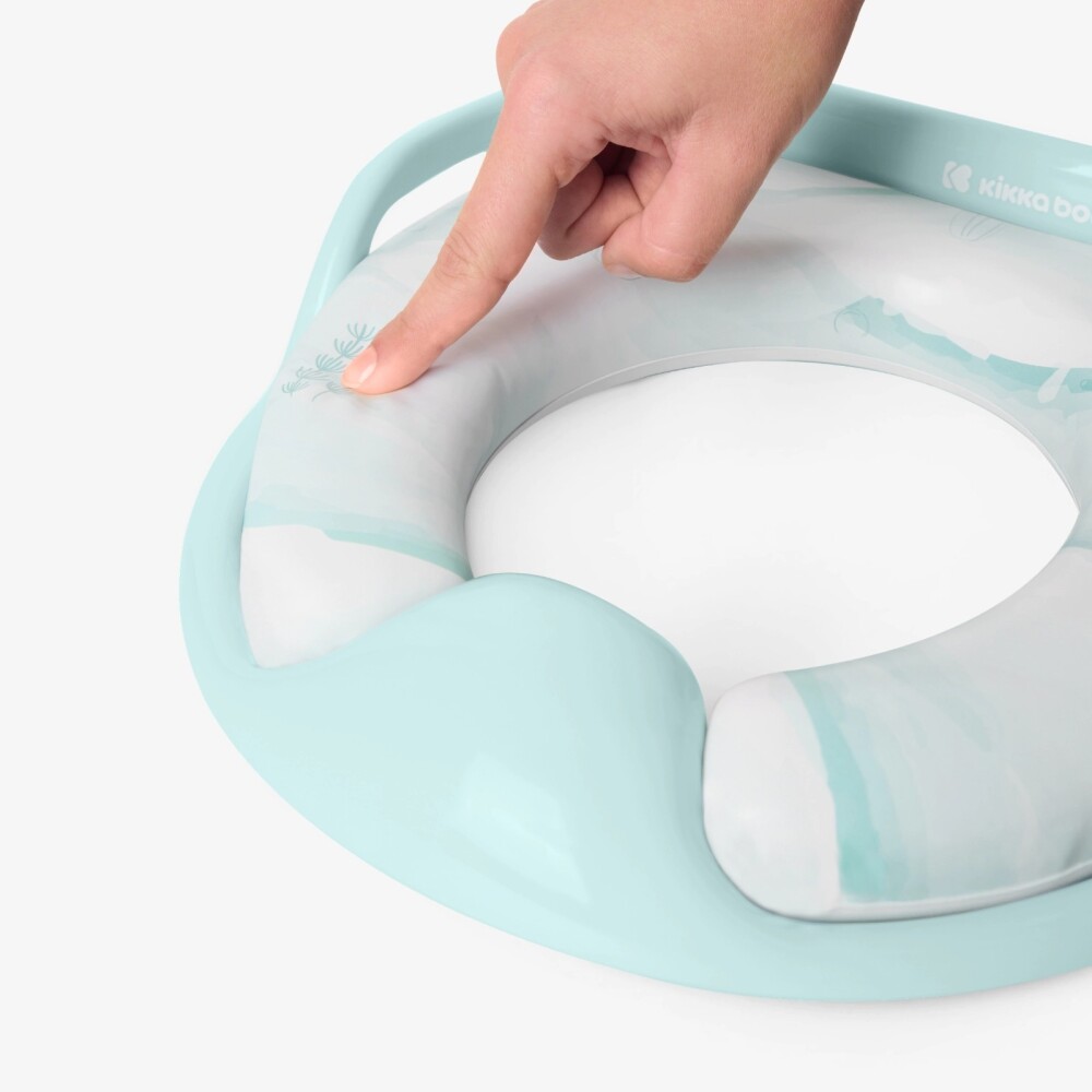 Reductor de inodoro acolchonado KIKKABOO turquesa