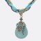 Collar Gema Mujer Varios Colores Celeste