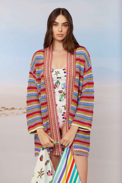 OPHELIA CROCHET CARDIGAN Rayas