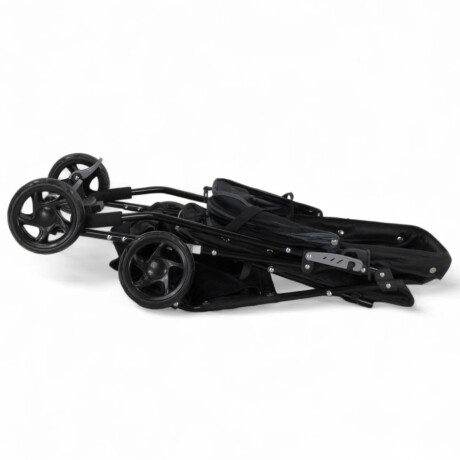 Coche transportador para mascotas BeePet BP002 hasta 15kg gris plegable y liviano con freno para paseos cómodos Gris