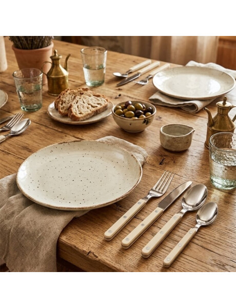 SET X2 CUCHARA DE TE 18CM AC MANGO BEIGE TOSCANA SET X2 CUCHARA DE TE 18CM AC MANGO BEIGE TOSCANA