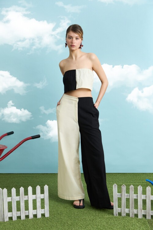 Top color block negro