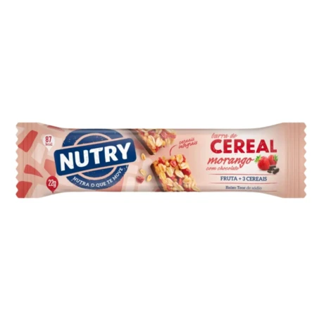 BARRA CEREAL NUTRY MORANGO C/CHOCO 22G BARRA CEREAL NUTRY MORANGO C/CHOCO 22G