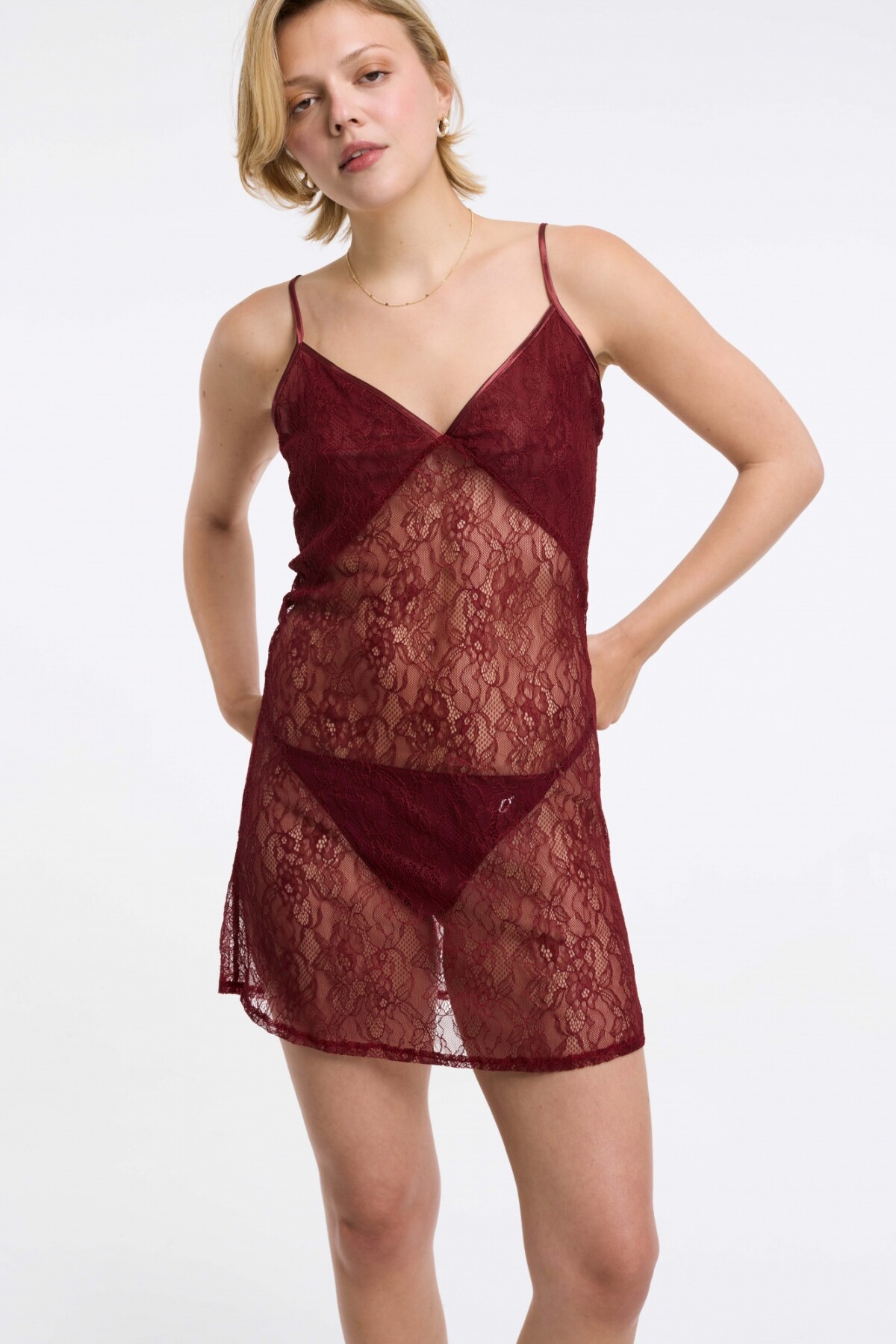 Camisón June Burdeos