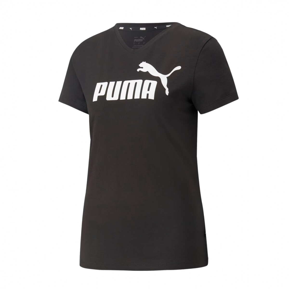 Remera de Mujer Puma ESS V - Negro - Blanco 