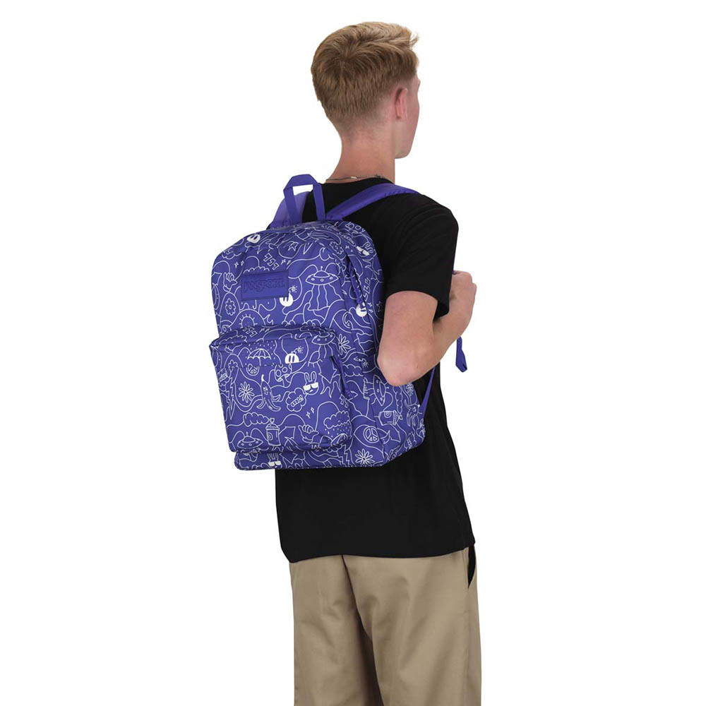 Mochila Superbreak Plus Dub Doodle Purple