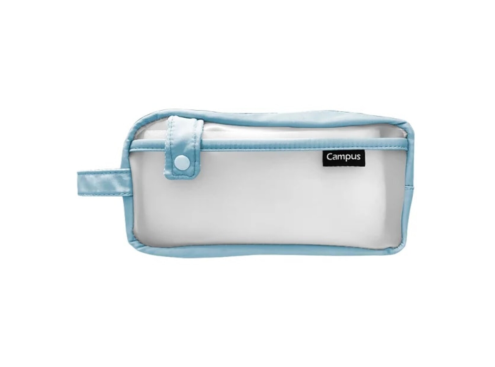 Cartuchera Campus Transparente - Celeste 