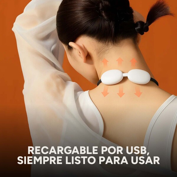 Masajeador de Cuello Colgante Eléctrico con Calor 5 Modos Color Blanco