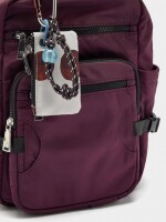 Mochila De Nylon Con Colgante burdeos