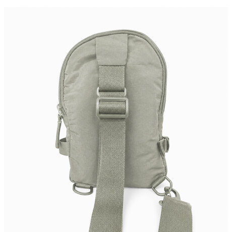 Morral mochila cruzada ajustable con bolsillos Gris