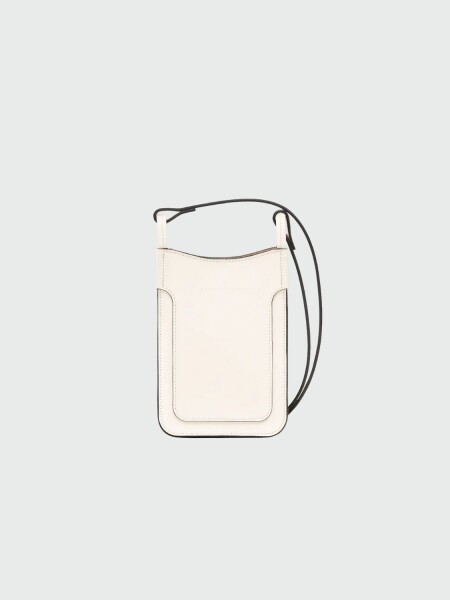 Longchamp -Funda de teléfono con cordón, Le Foulonné Marfil