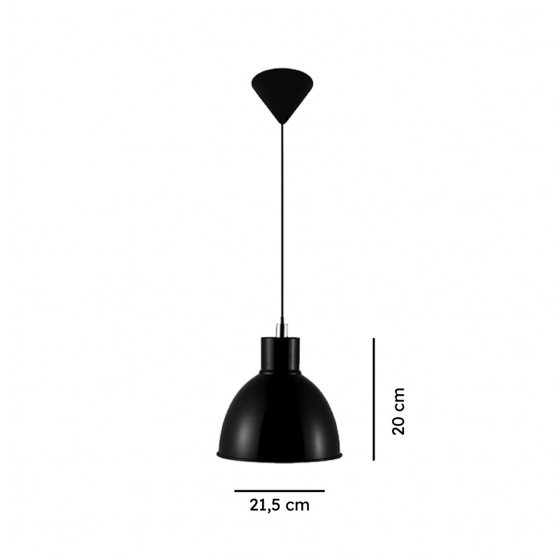 ARTEFACTO COLGANTE DECORATIVO ALPHA Lámpra Colgante Alpha Negro
