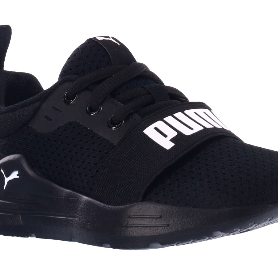 Championes Infantiles Puma Wired Run PS Jrs Negro - Blanco