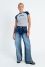 Pantalón denim Azul