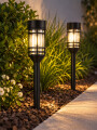 LÁMPARA SOLAR PARA JARDIN SET X 2 NEGRO