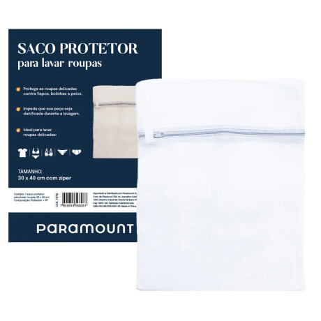 Bolsa Protectora Ropa 30x40cm Lavarropa Secarropas Paramount Blanco