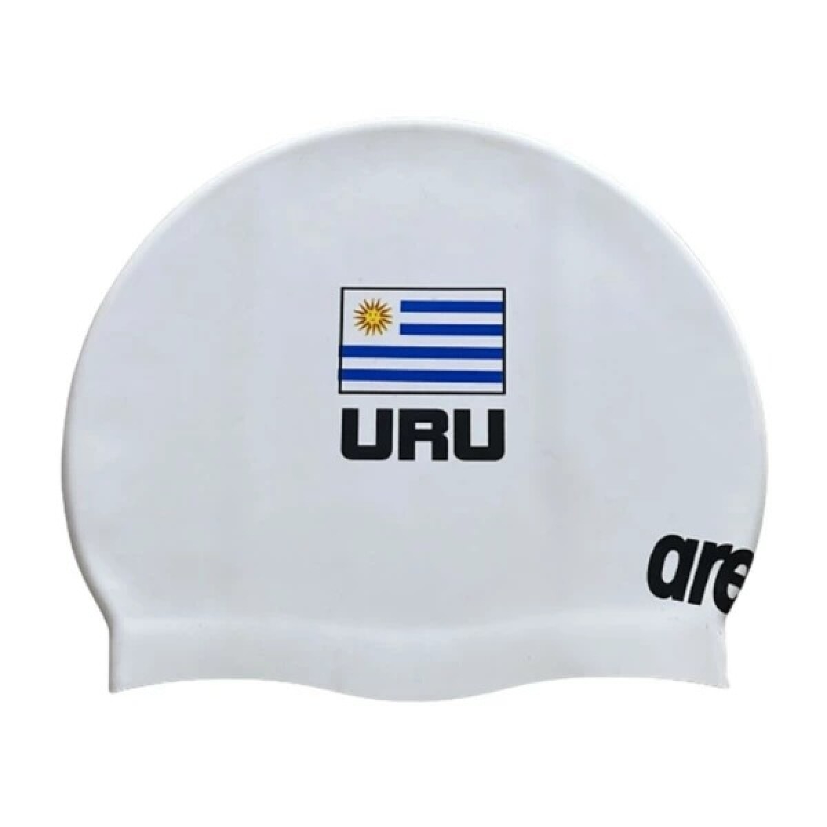 Gorra De Natación Unisex Arena Uruguay Flag Silicone Cap - Blanco 