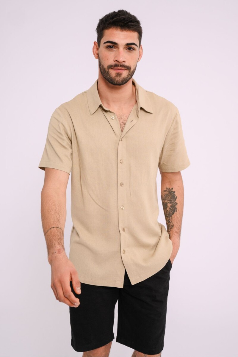 Camisa manga corta - Beige 