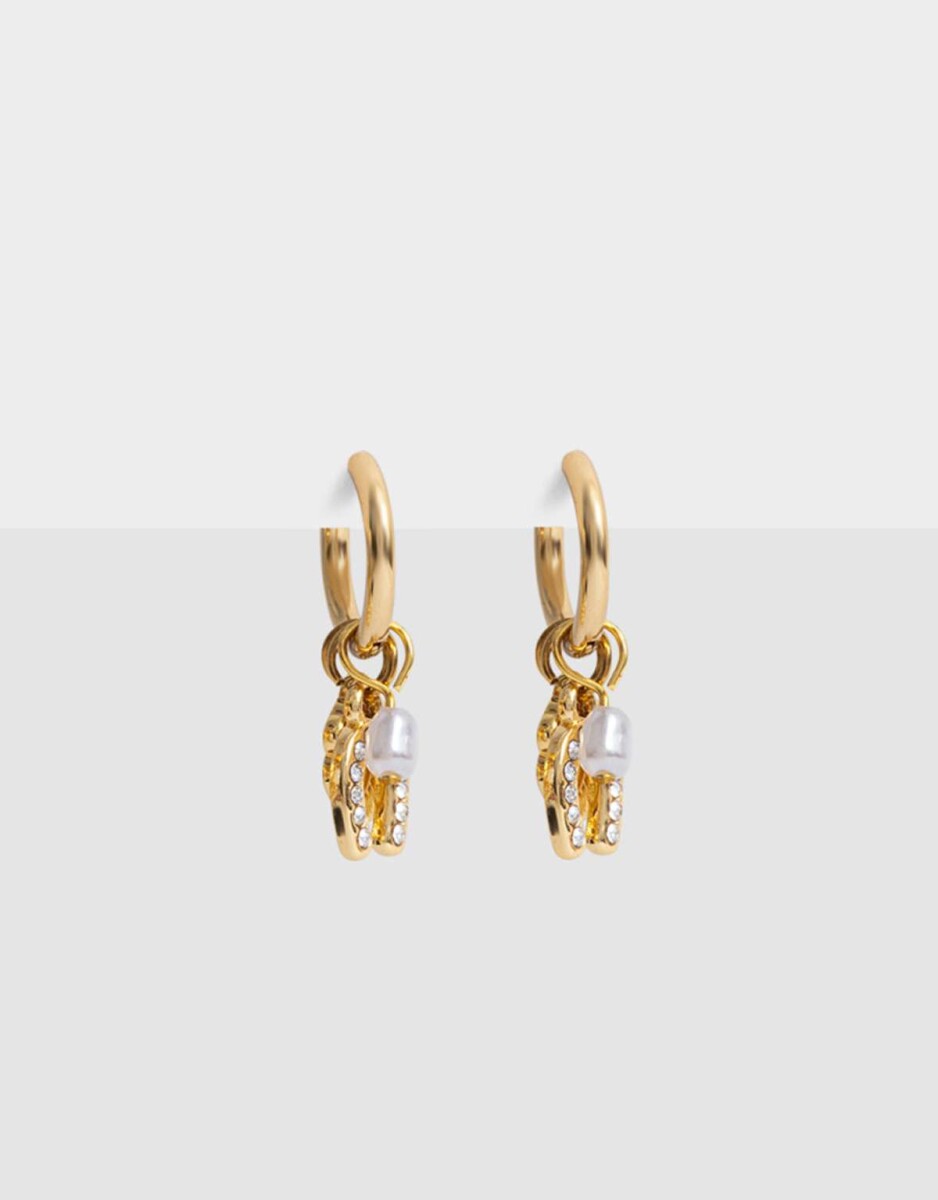 Argollas De Acero Quirúrgico - Dorado 