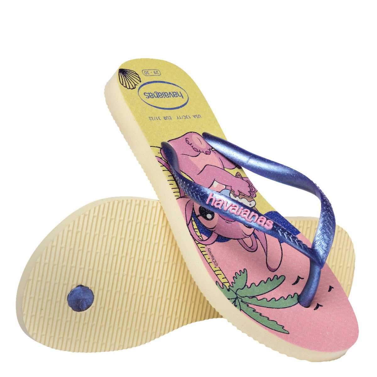 Sandalias Havaianas Slim Disney Femenino - Amarillo Crema 