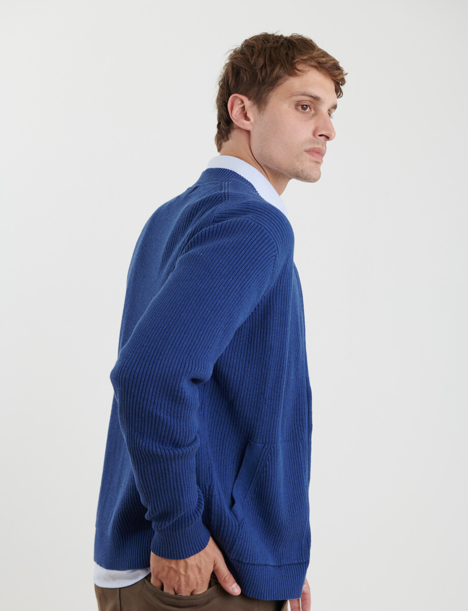 470453 CARDIGAN HARRY Azul Piedra Melange