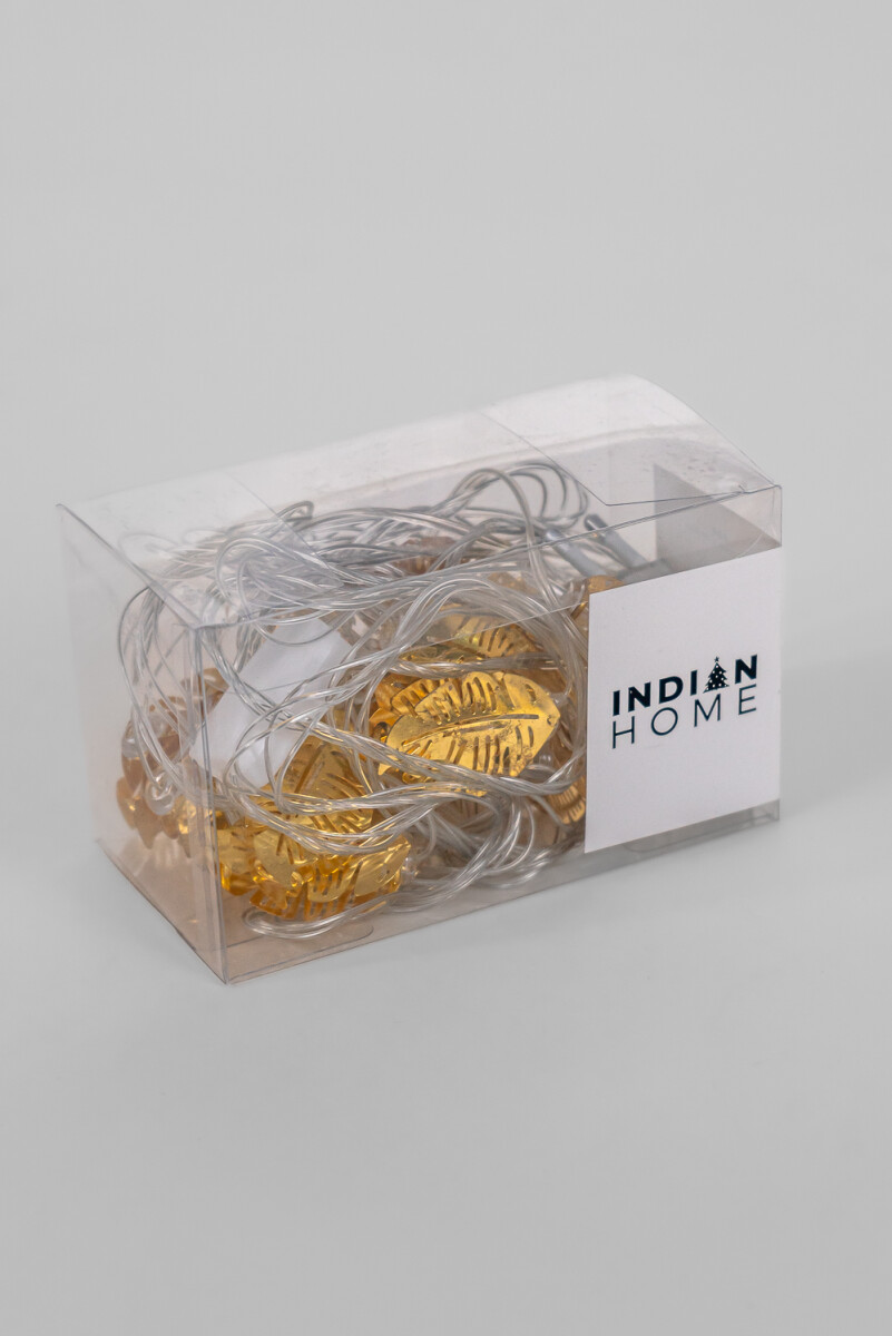 Luces Guia 20luces Hoja, 3.5m, Luz Calida - Dorado 