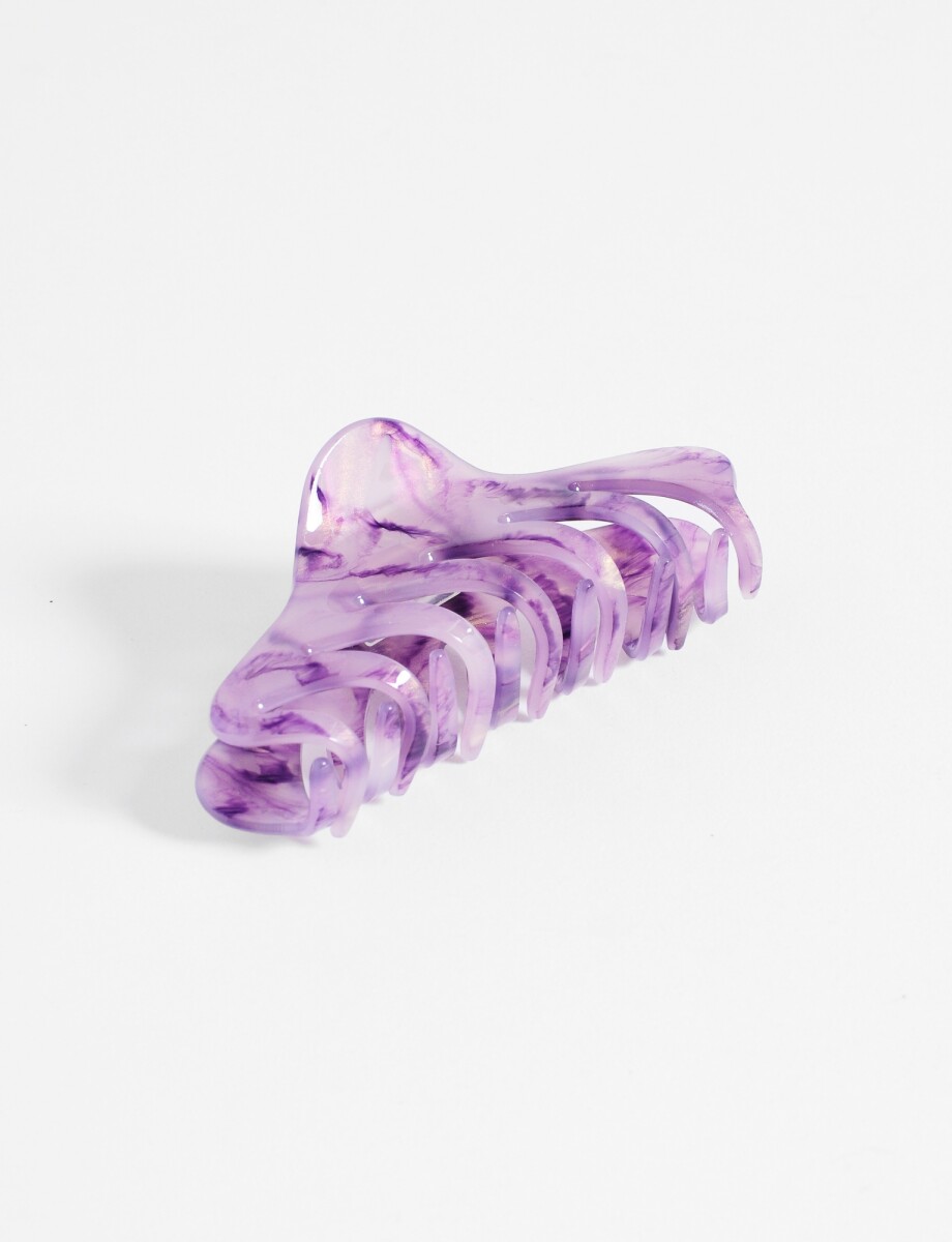 Broche semicurvo irregular - violeta 