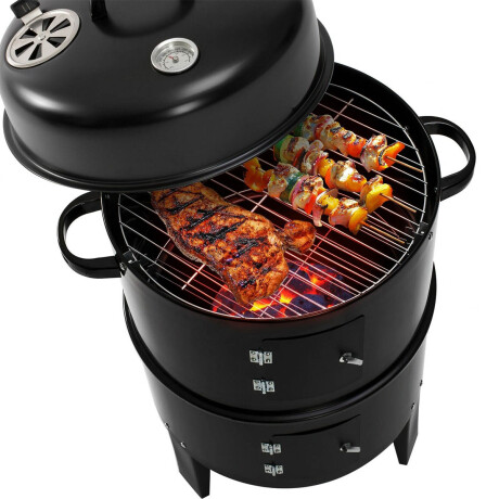 Ahumador Parrilla Barbacoa 3 En 1 Portátil A Carbón Cpg006010