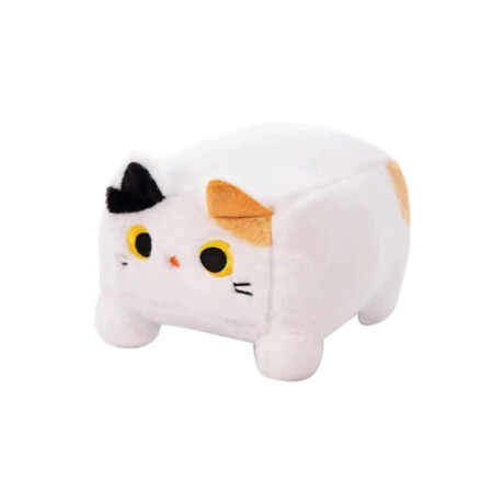 Peluche de gatito cuadrado XL Blanco