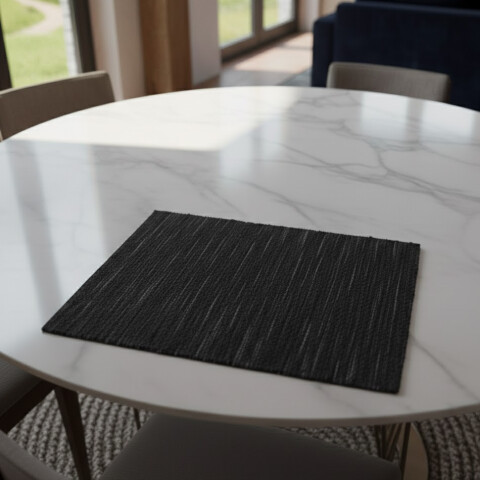 Individual algodón tejido 30x45cm Negro