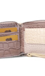BILLETERA CANDELA CROCO PIEL CUARZO MAUVE