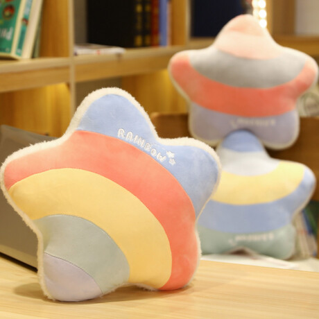 Set X3 Almohadón Arcoiris Afelpado Peluche Pastel Jug009030