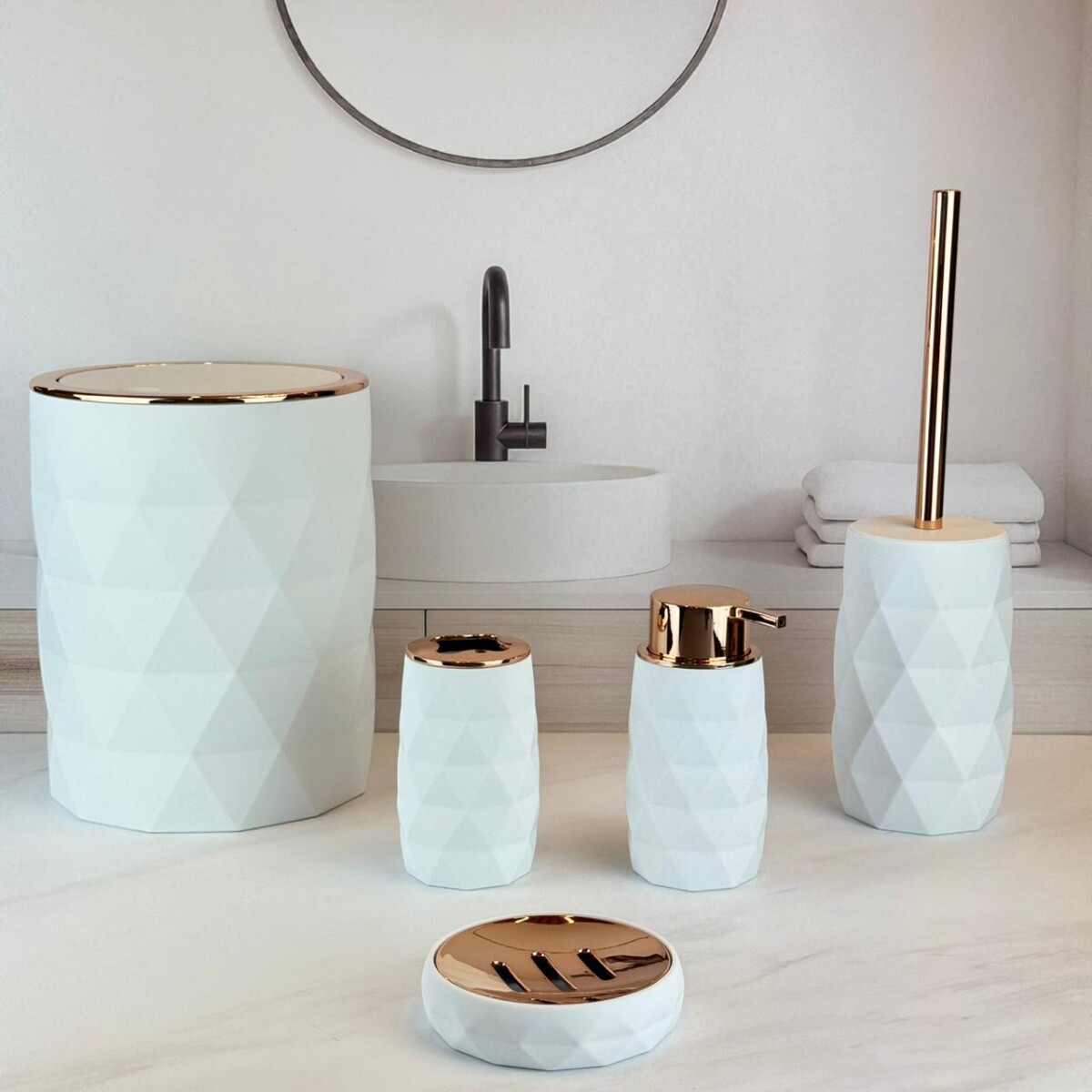 Set de Accesorios de Baño 5 Piezas Polipropileno 